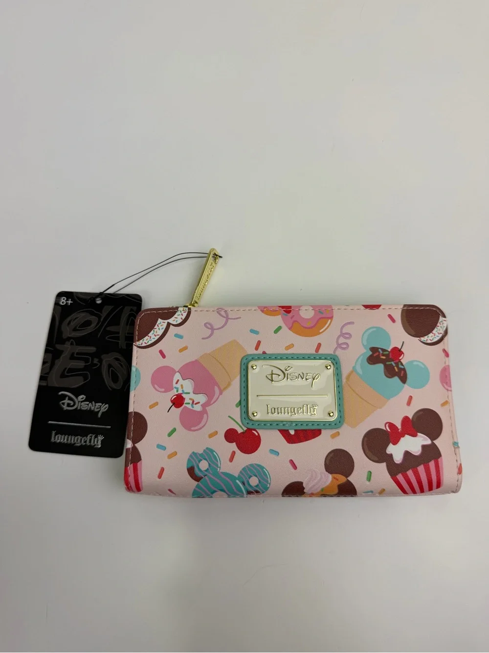 Disney Loungefly Mickey & Minnie Sweet Treats Zip Around Wallet NWT